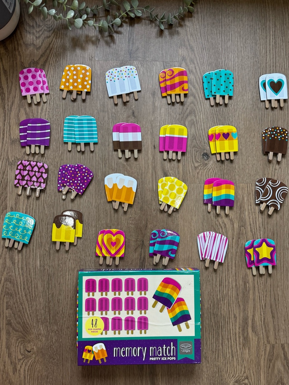 Kathy Ireland Pretty Ice Pops Memory Match Game 48 Pieces